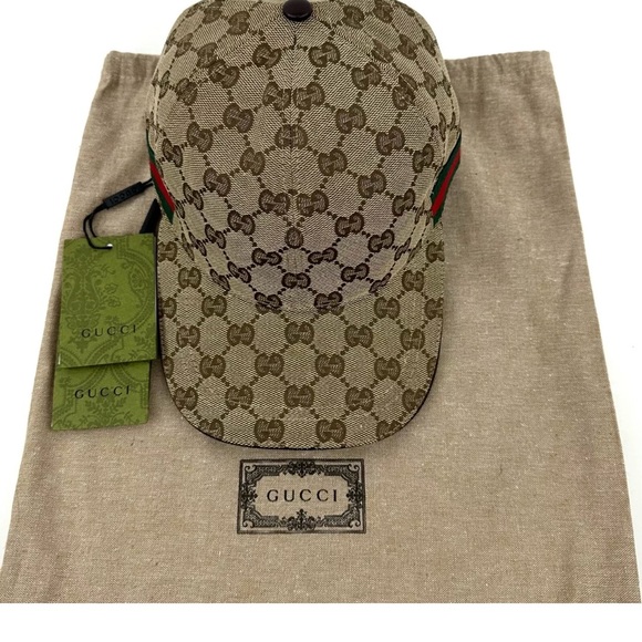 ORIGINAL Gucci GG CANVAS BASEBALL HAT - Picture 3 of 5